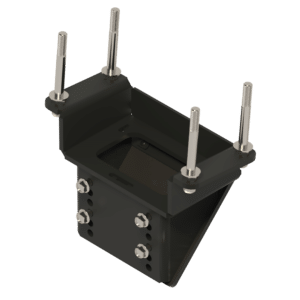 600 plus series stalk stomper bracket version 2 for John Deere 600C 700C corn heads Bish Enterprises