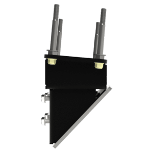 600 plus series stalk stomper bracket version 2 for John Deere 600C 700C corn heads Bish Enterprises