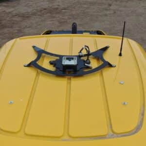 GPS offset globe/service antenna mast